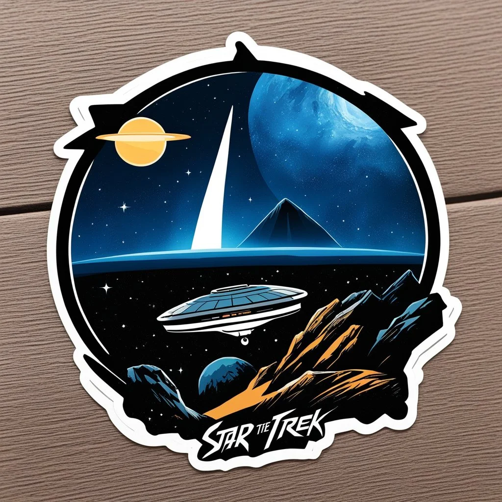 [sticker by Greg Smallwood] Star Trek adventure with the iconic logo