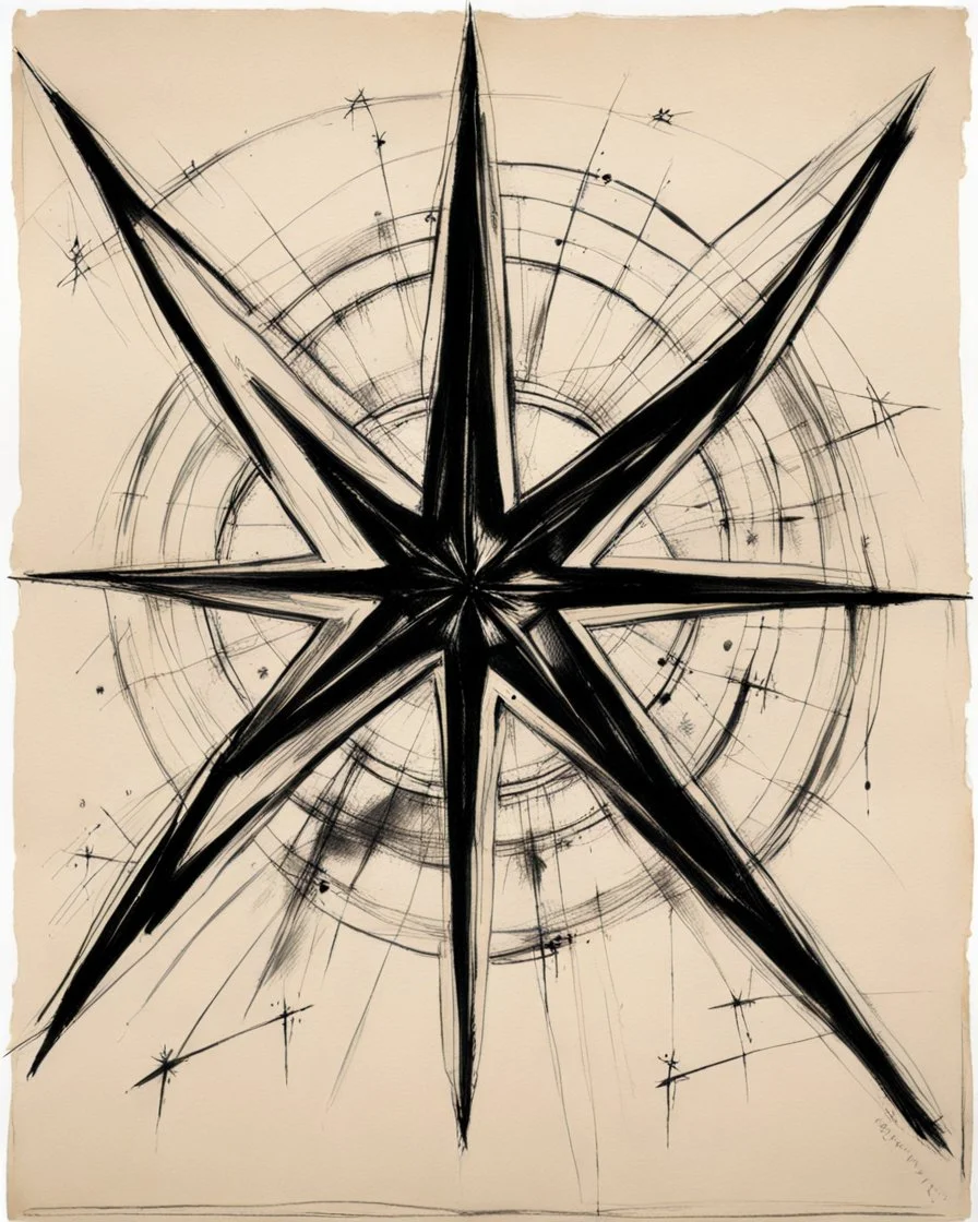 star design sketchdrawing by William Kentridge