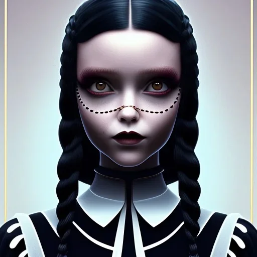 wednesday addams rolünde oynayan jenna ortega netflix