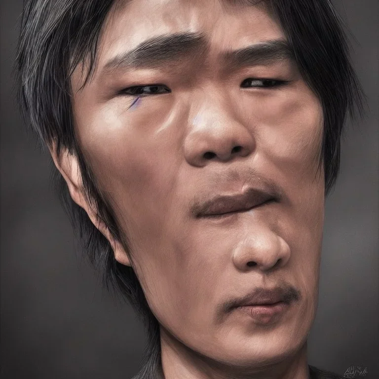 Insanely detailed portrait of stephen chow, perfect proportions, flawless perfect hands, by Artgerm, Greg Olsen, Pixar, WLOP :: hyperrealistic, hyper detailed, photorealistic :: a masterpiece, incredible composition, amazing depth, imposing, meticulously composed, 8k :: unreal engine :: Mappa studios :: detailed matte painting, deep color, fantastical, intricate detail, splash screen, complementary colors, fantasy concept art, 8k resolution trending Artstation