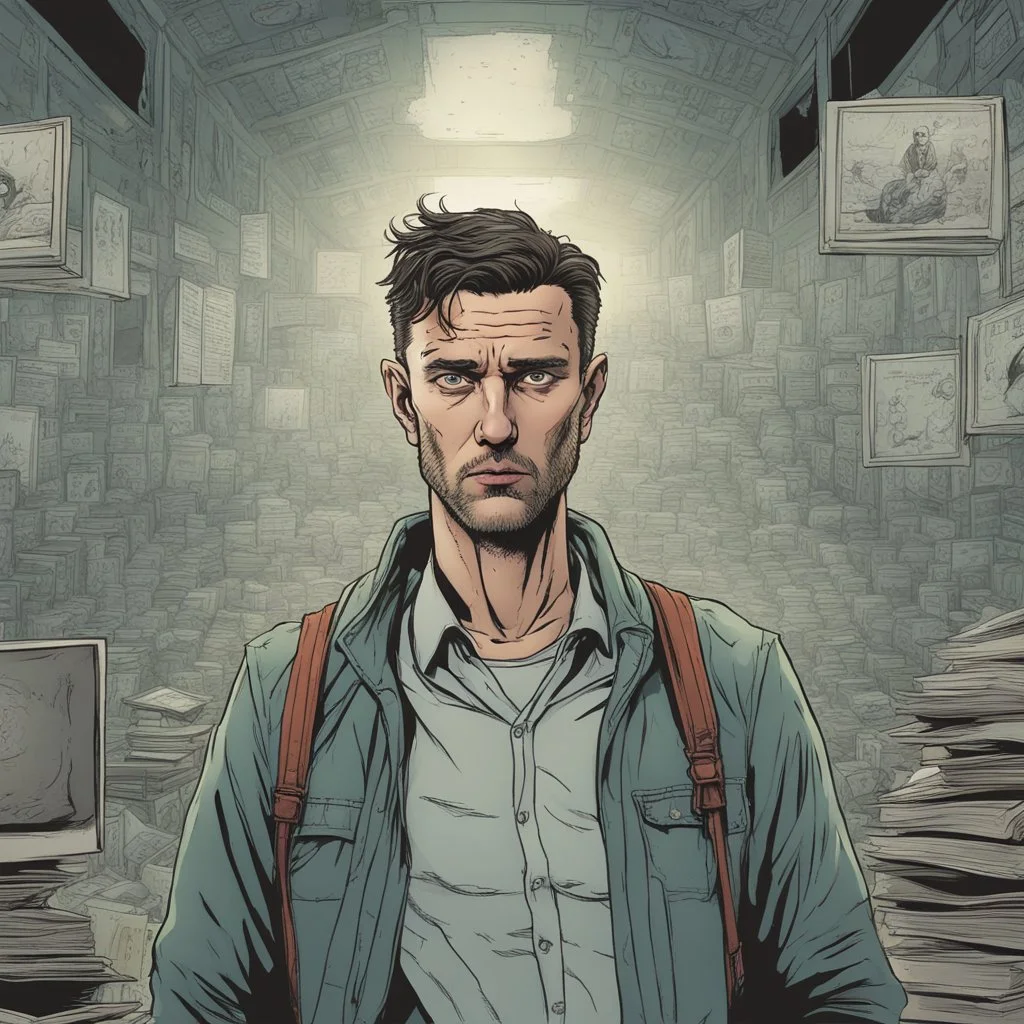 man, portrait,comic book, face, post-apocalypse