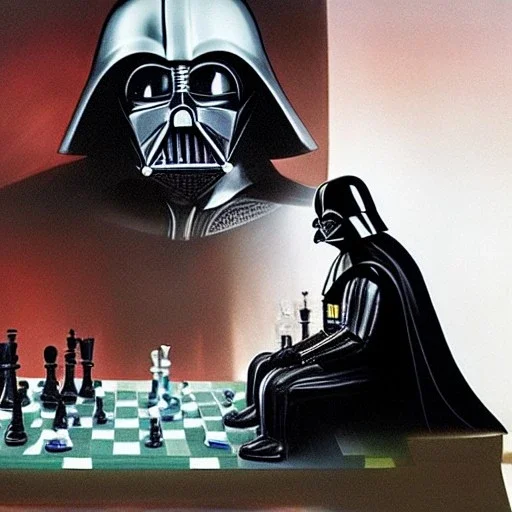 Darth Vader playing chess