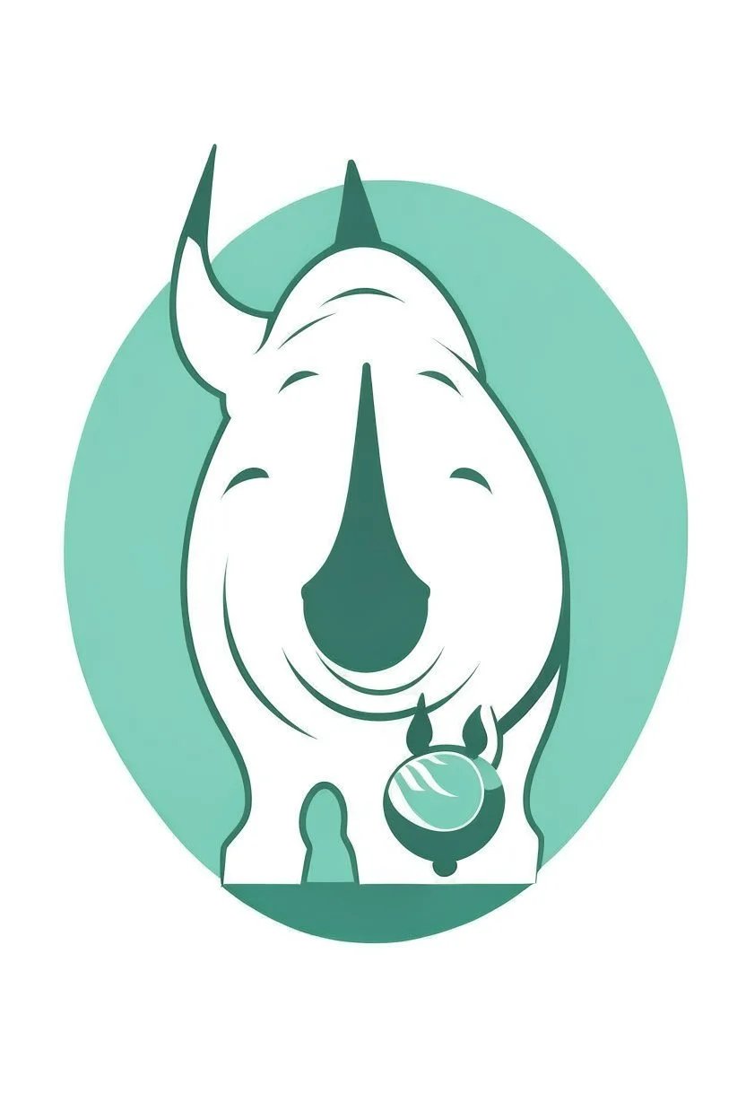 rhinoceros + egg logo