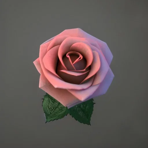 transparent multicolor crystal rose