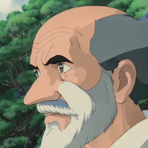 face of an old bearded man in a rock cliff