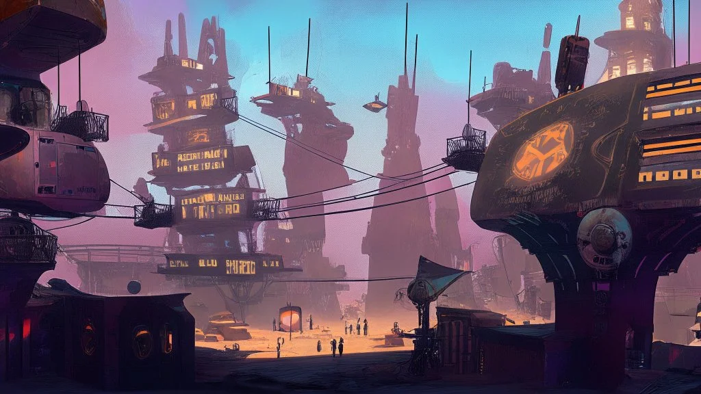 Smuggler City,stylized,4k