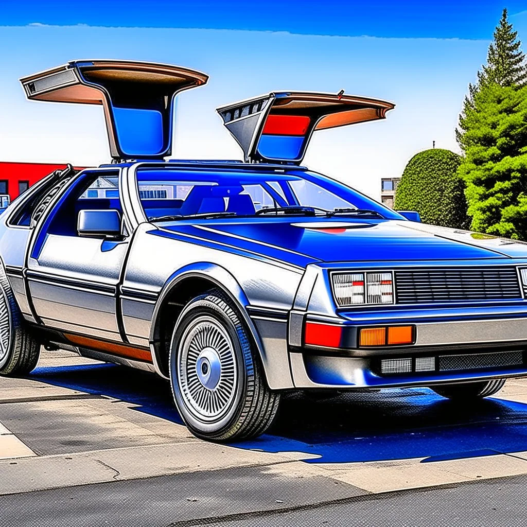 1980s DeLorean ‘Back To The Future’ time machine car