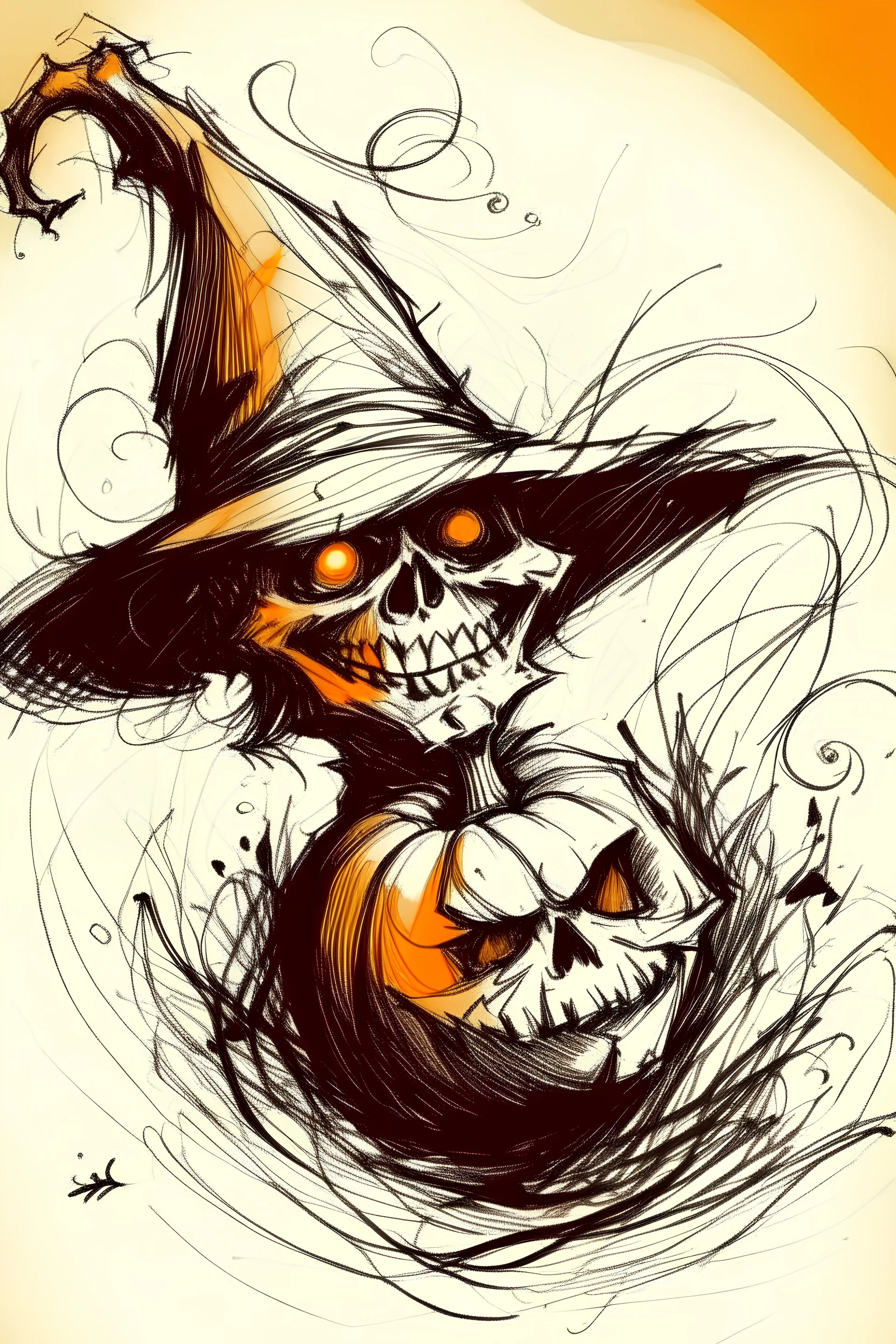 Halloween sketch artistic