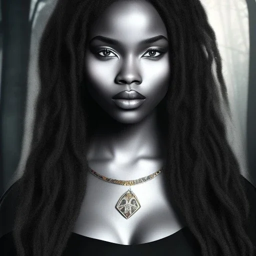  a pretty black women in harry potter dreamlikeart style created by Anon739309