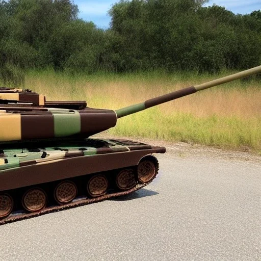 Tiger striped Camouflage tank