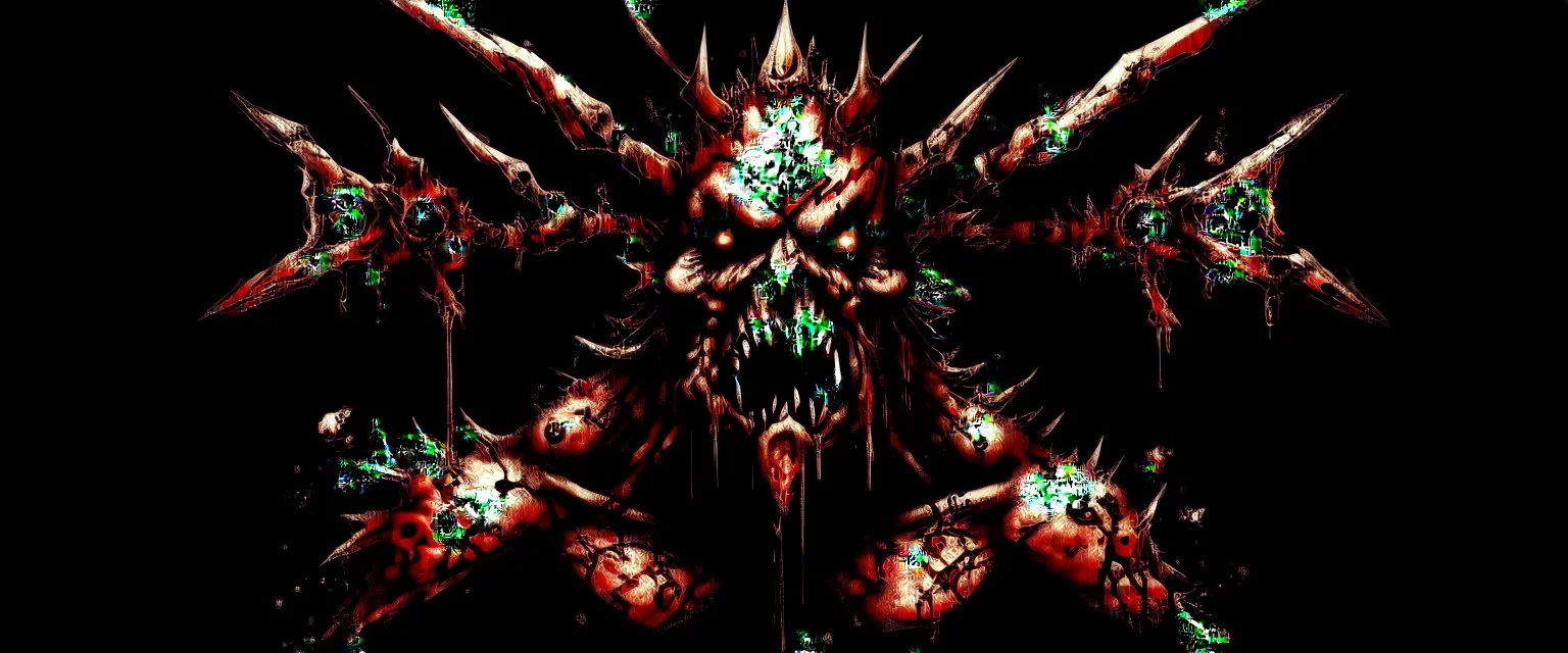 {Greedy} {Greediest} {Gluttony} {Beelzebub lord of flies}{Carrion} {“chaos and salvation!!} - {“Diabolos, Sealed God of Madness!!} -{realism} - {photographic} - [LOGO] chaotic being, detailed, unique, and immersive style!! imaginative idealization {“Devourer of worlds!!} : :-1