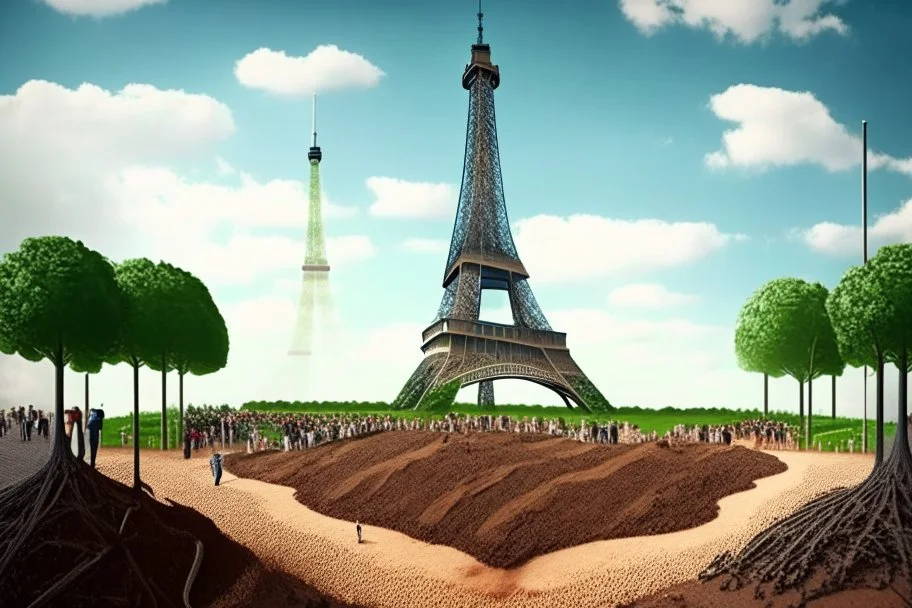 eiffel tower near people talking about soil strategy