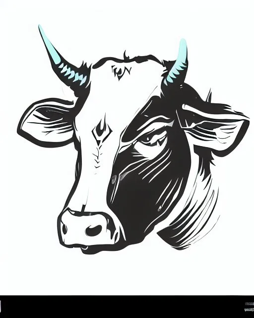 I want a bovine head in vector