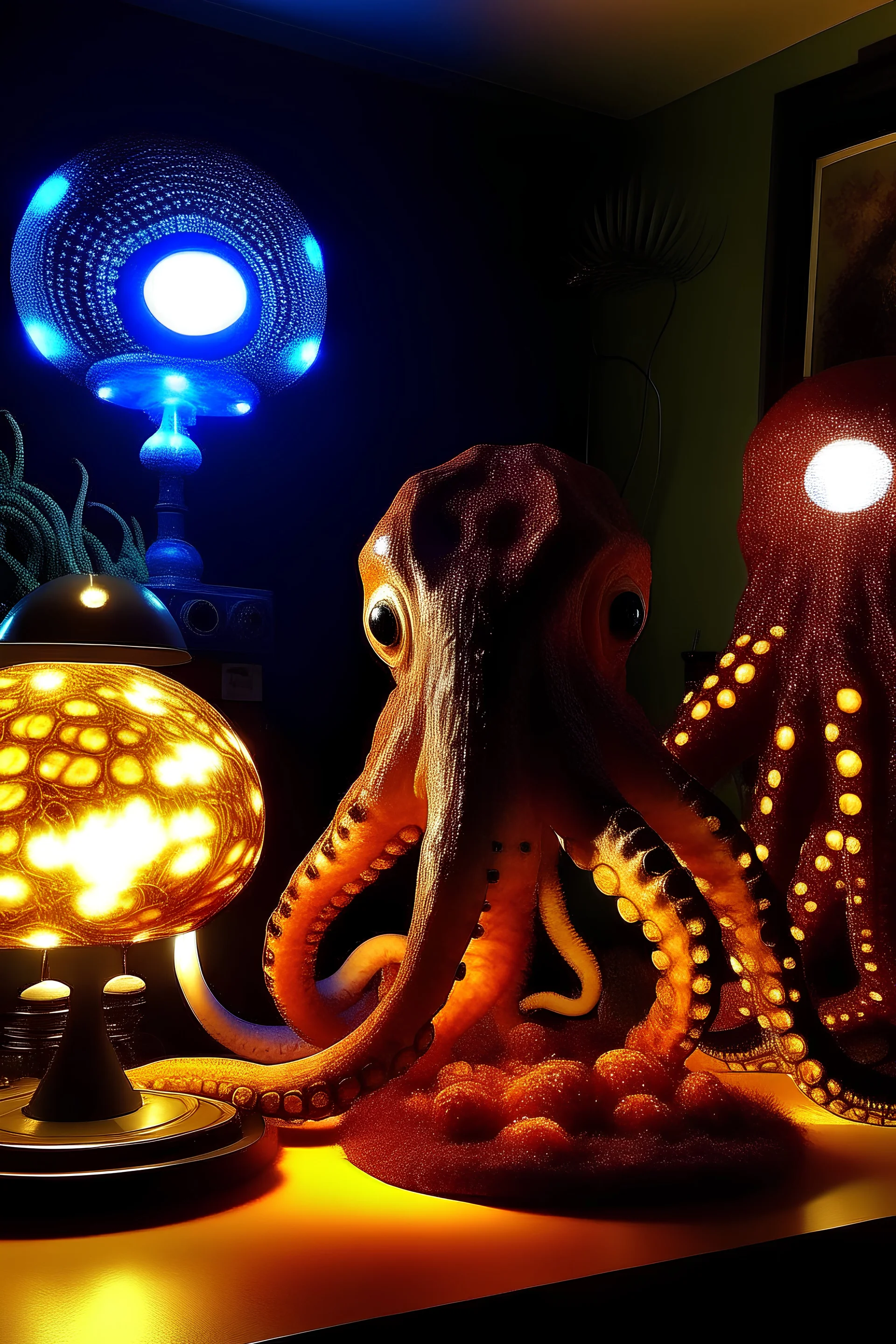 Octopus, Ostrich and On and Off Lights.