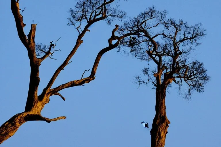  big tree in the sky abstract birds