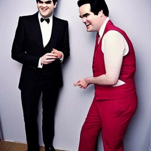 Creepy old photo of Jimmy carr with Alan carr