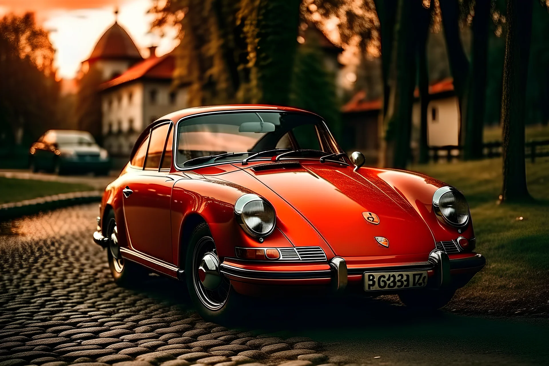 wallpaper with porsche oldtimer