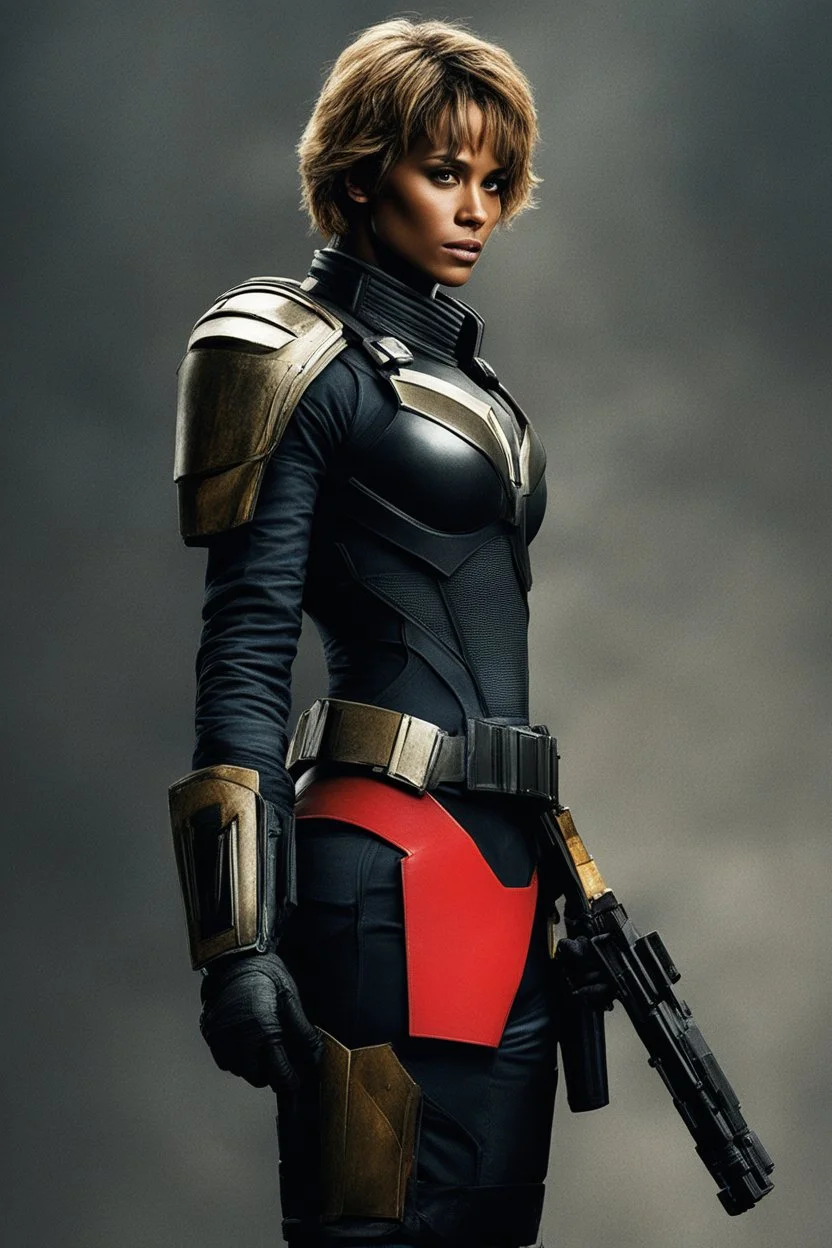 [Dredd] News of her arrival spread like wildfire, sparking curiosity and speculation among the citizens. Who was this mysterious figure? And what made Halle Berry worthy of standing alongside the legendary Judge Dredd? Berry's presence in the uniform represented more than just a passing of the torch. It symbolized the evolution of justice, a testament to inclusivity and the breaking down of barriers. Her arrival shattered preconceptions, reminding the people of Mega-City One that