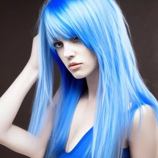 Blue hair, 8k , like Ulquiorra