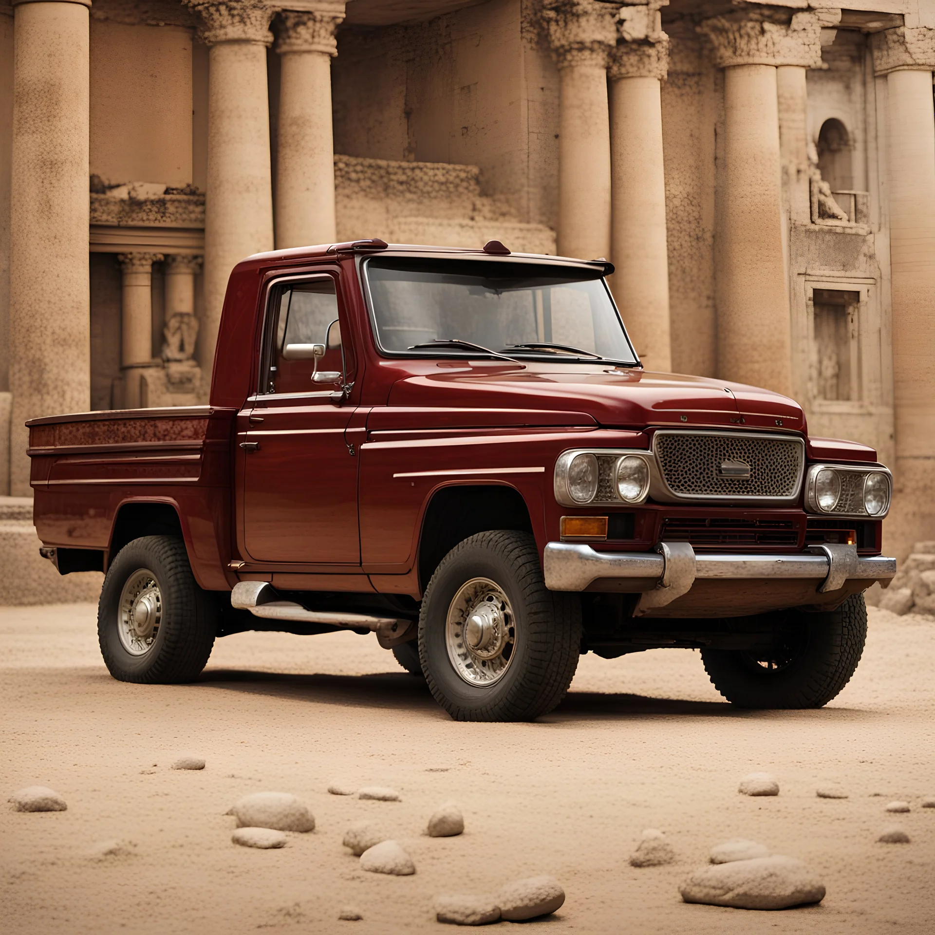 Which make and model of pickup truck was driven by the Emperor Caligula?