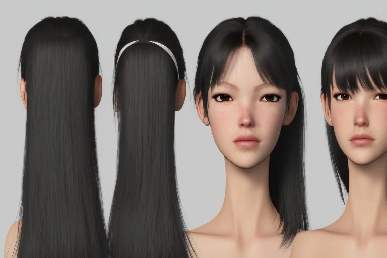 Female character 19 years Proportions of the character the head-to-body ratio . Create a distinctive silhouette that helps the character stand out and be easily recognizable Design the character's face, including the shape of the head, eyes, eyebrows, nose, mouth, and ears. Consider the . Front, Side, and Back Views: Provide multiple views of the character, including front, side, and back mode sheet .