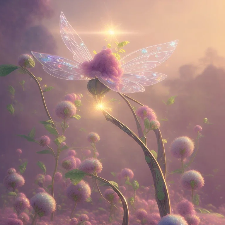 subtle transparent fairy flower in a galactic ambiance, delicate colors, in the foreground, full of details, smooth，soft light atmosphere, light effect，vaporwave colorful, concept art, smooth, extremely sharp detail, finely tuned detail, ultra high definition, 8 k, unreal engine 5, ultra sharp focus