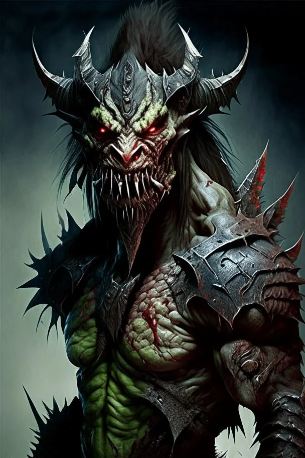 humanoid monster demon brutal beast lizard demon abomination barbarian warrior