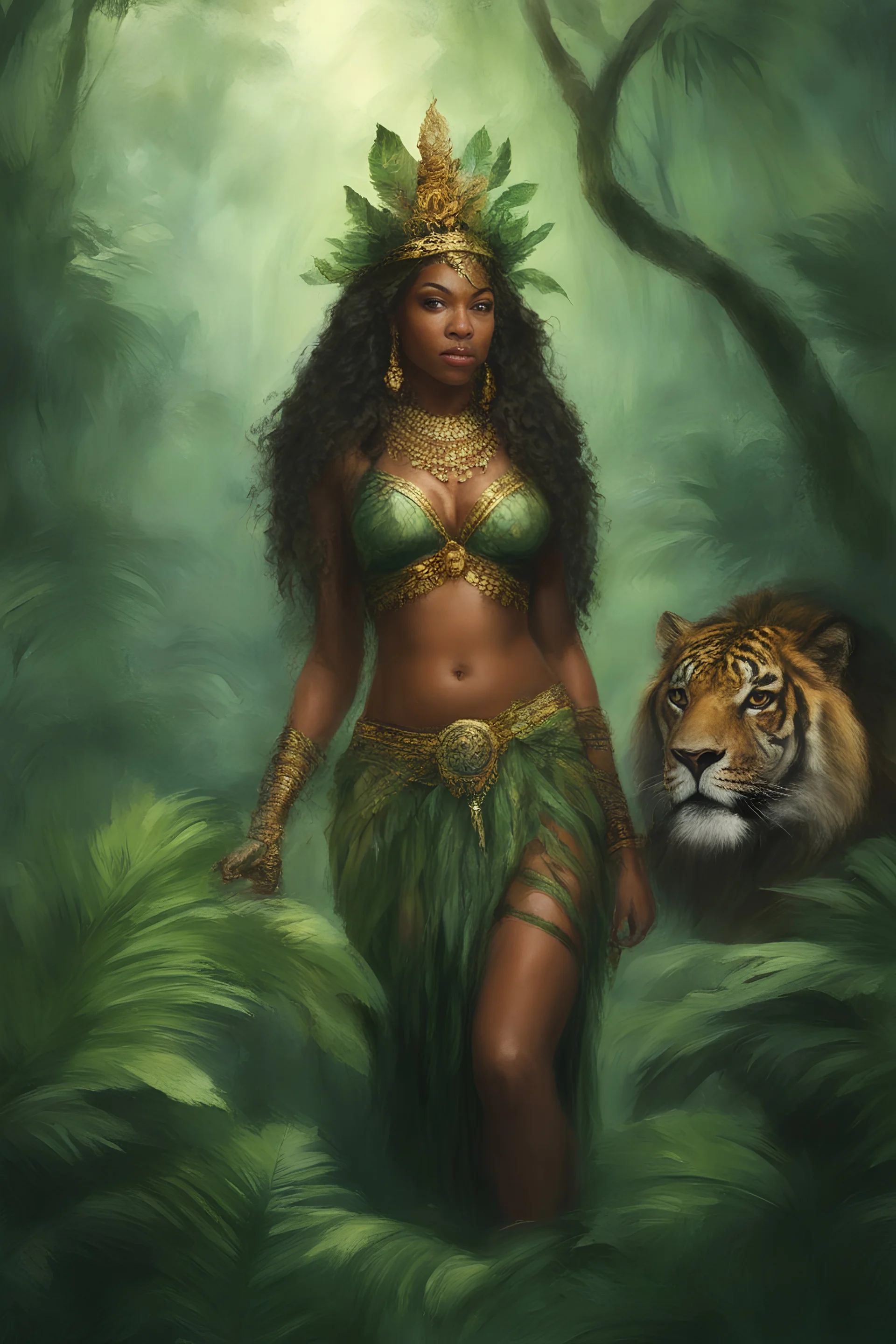 Heartley, Queen of the Jungle - Digital painting