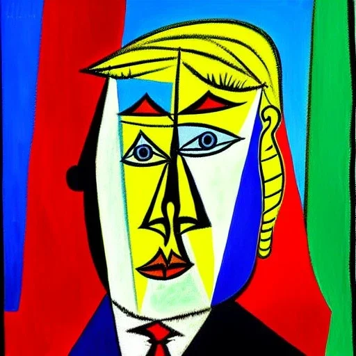 Trump painting by picasso