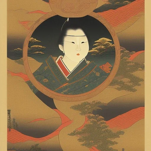  brand logo, Ukiyo-e japanese art