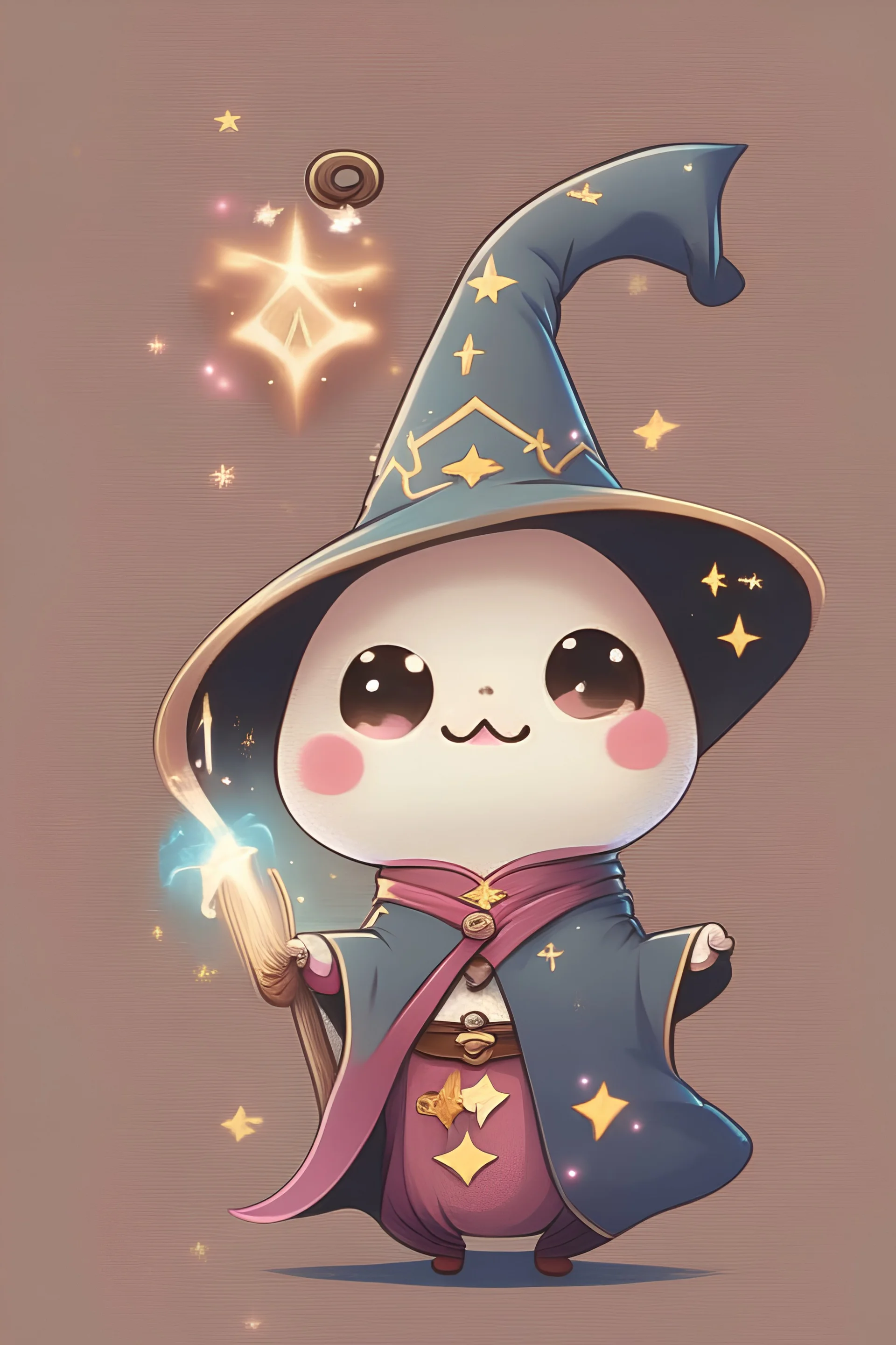 japanese style character who are the magician with the huge wand with the cute face