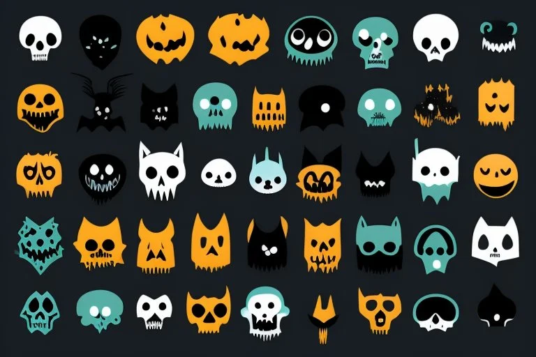 make a logo that is spooky and cute and define its features more