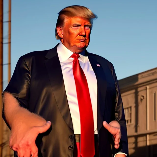 Realistic photo, Donald trump wrestler, wrestling dress, bare chest, retro style, 80s, hot ambient, photo studio, smooth color, gradient, highly detailed, art stations, concept art, smooth, unreal engine 5, god rays, ray tracing, RTX, lumen lighting, ultra detail, volumetric lighting, 3d, finely drawn, high definition, high resolution.