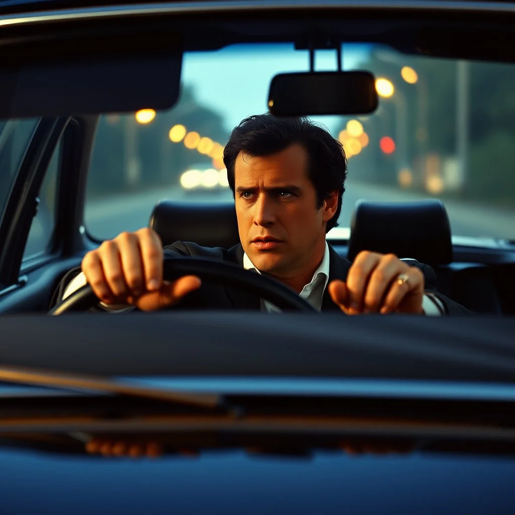 John Travolta Travolta da un'auto