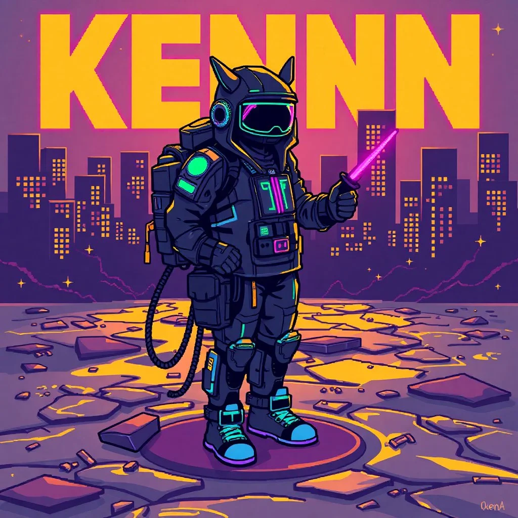 2-d pixel crypto punk called kenn
