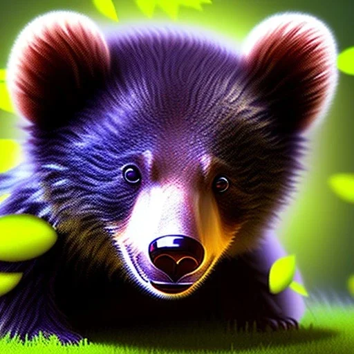 living realistic fantasy wild baby bear