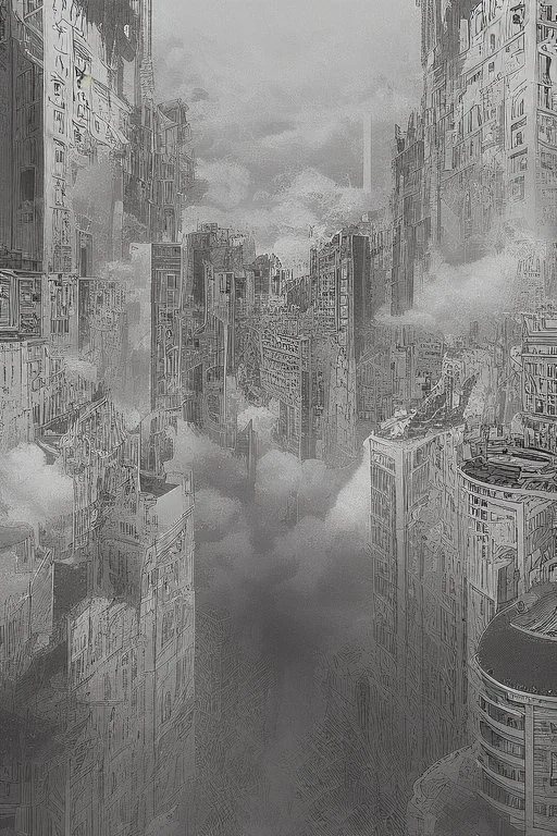 surrealis monochrome A fragmented, surreal sculpture liguid color of photorealistic image 3d,psychedelic art glossy emerging from devilish a crumbling building. The face appear and intricate details, evoking a haunting expression. set against a backdrop of stormy, cloud s. bauhaus art The overall tone is dark and moody, suggesting themes of decay and transformation.