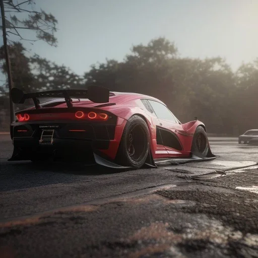 photo of a ultra realistic modified sport car,new wraps, cutaways, rims, sunny, springs, cinematic lighting, studio lighting, 4k, hyper realistic, focused, landscape, extreme details, unreal engine 5, cinematic, masterpiece