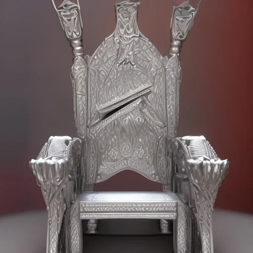 throne made of silverware