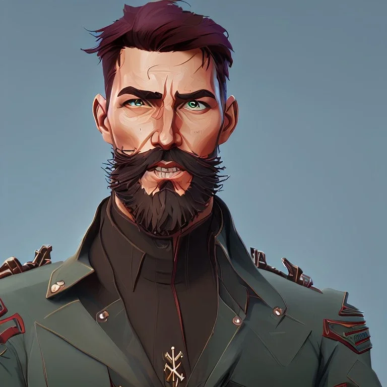 Tom Cruise Christmas military cyberpunk beard