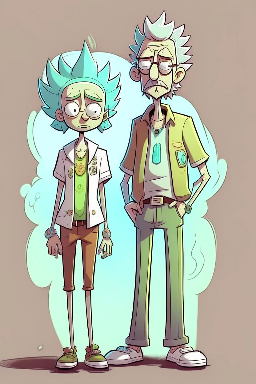 rick and morty tarzında bir çift