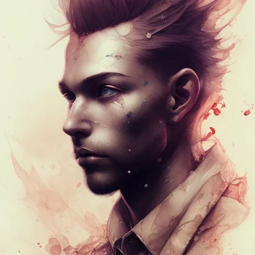 Spirou and Fantasio, photorealistic style, watercolor illustration by <agnes cecile> <Yoji Shinkawa>, natural tones, ornate and intricate detail , soft smooth lighting, soft pastel colors,