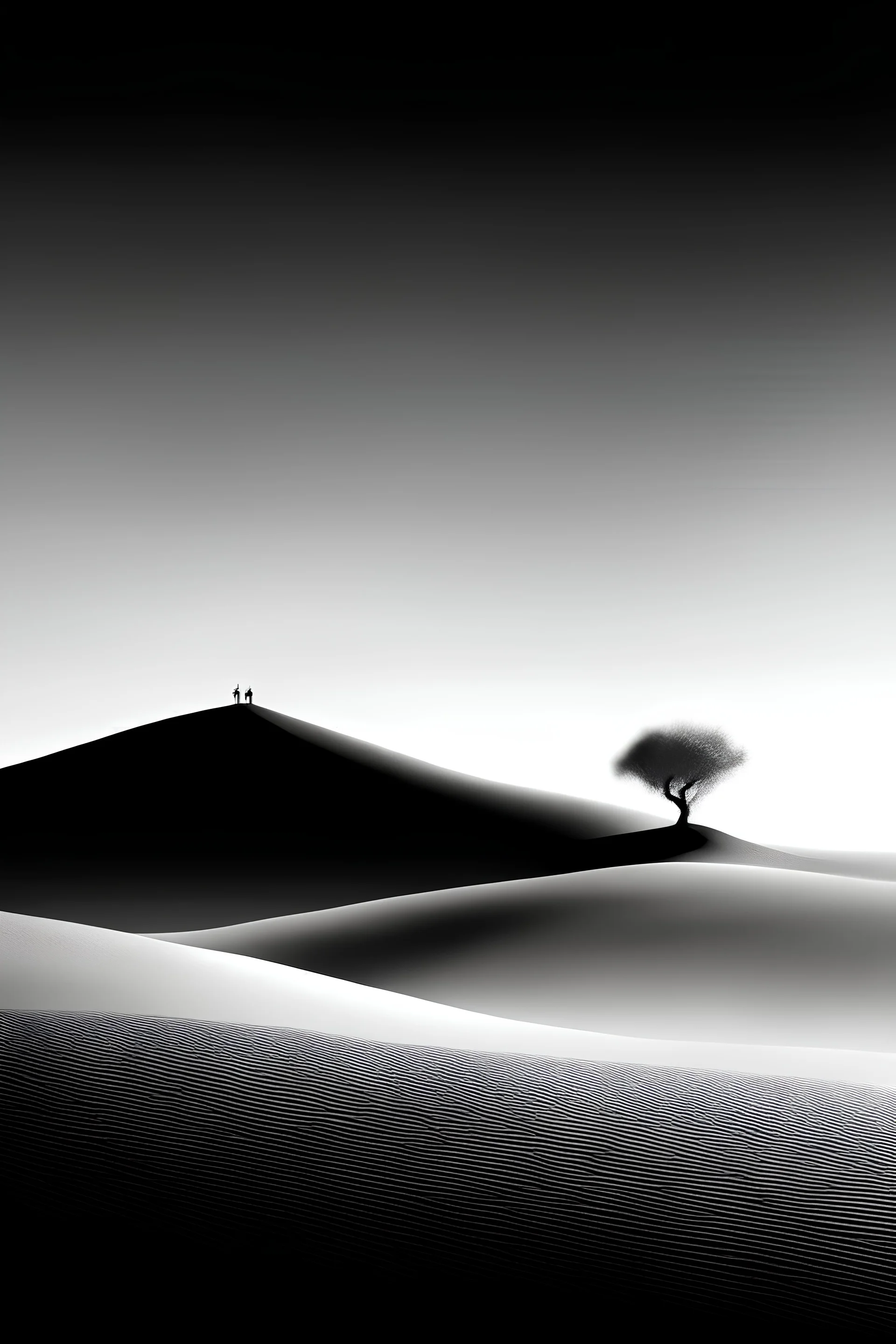 Minimal black and white abstract landscape photography