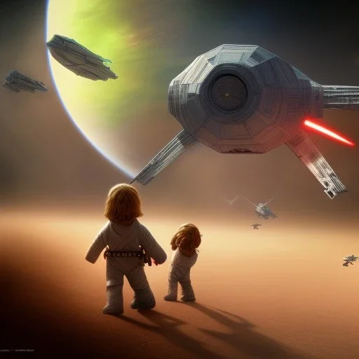 toddler star wars, photorealistic. ultra detailed