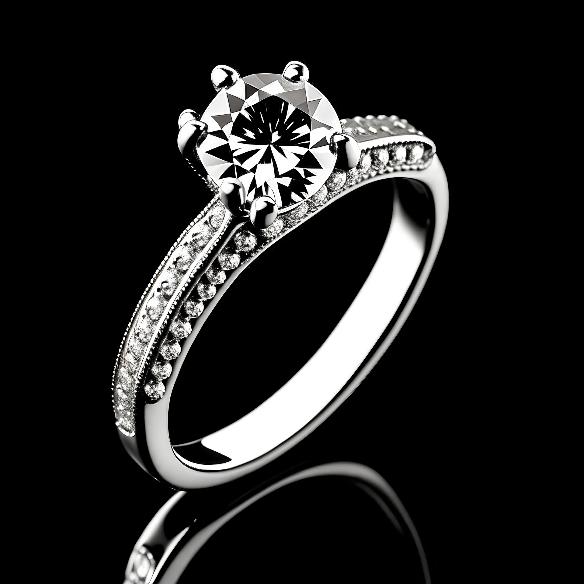 solitaire ring with round diamond