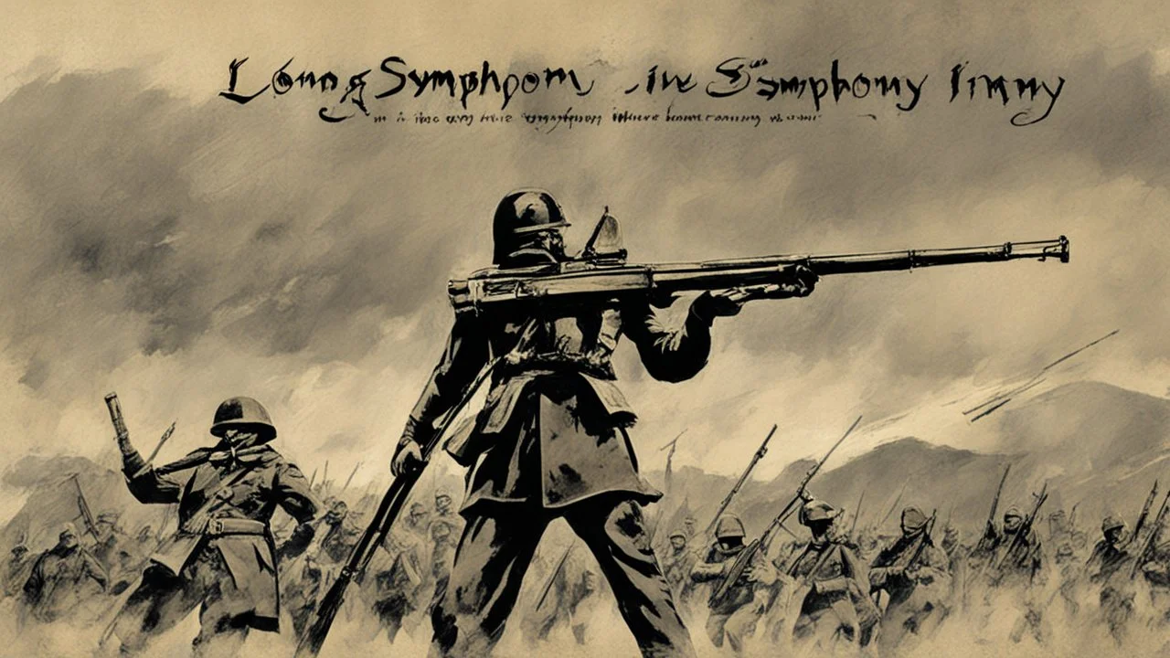 Long live our symphony in infamy Where dissonance remains We score the final scene, adrenaline Now coursing through our veins Long live our symphony, this infantry Survived a thousand suns Silent, they still attack, we fire back With notes instead of guns