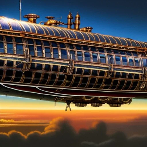 fullbody Drawing of 'sketch of Steampunk AirShip',intricate detail,andrea bonelli,Kilian Eng,Ohrai,evan lee,Aleksandr Sidelnikov,KyuYong Eom,three quarters frontal aerial view,toned colors,16k