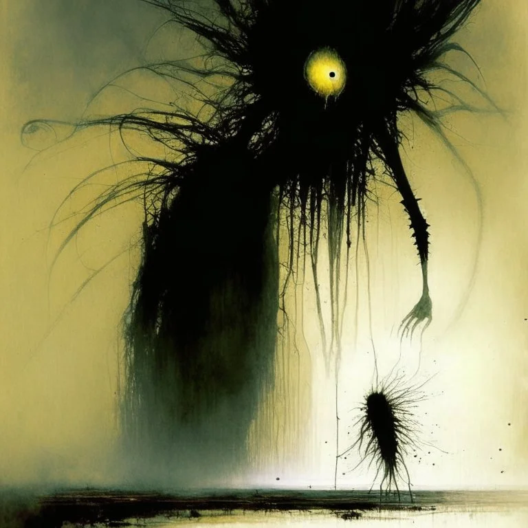 Liminal lovecraftian Abominations, by Stephen Gammell and Don Hertzfeldt and Pejac, warm colors, stylish, unsettling horror art, vestiges of horror, dark shines war, guided by N(t)=N0​⋅e−kt