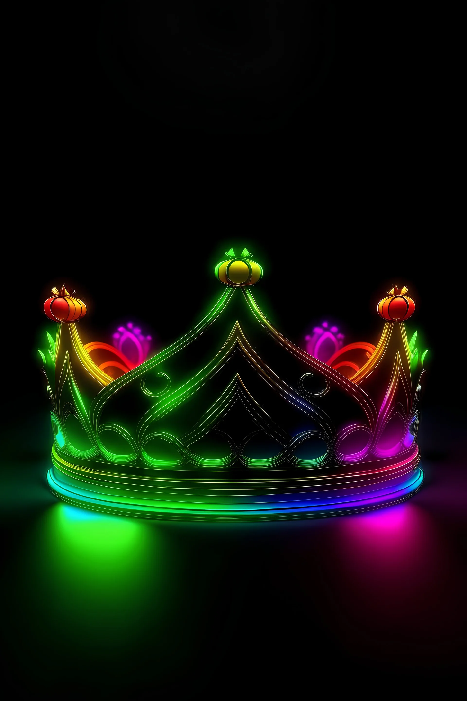 glowing rainbow crown back drop