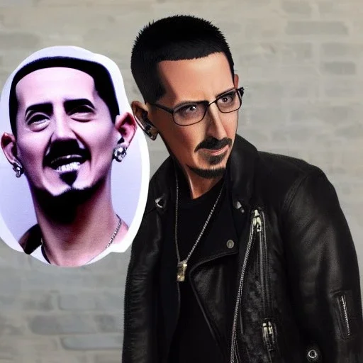 Chester bemnington, Linkin park, face, realistic